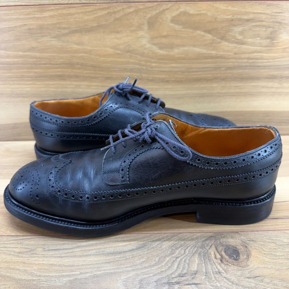 JM WESTON Triple Sole Derby Wingtip 8.5 E UK 9.5 E ? US Black Formal Old Money main image 7